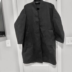 Boohoo Collarless Wool Look Coat